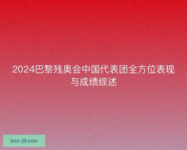 2024巴黎残奥会中国代表团全方位表现与成绩综述